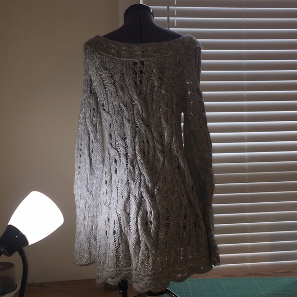 Free People Chunky Bell Sleeve Cable Knit - Picture 6 of 8